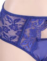 Lapis Blue Lace Rim Keyhole Design Padded Bra Set by My Secret Drawer® mysecretdrawer.com 33