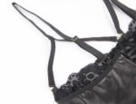 Confession Lace and Faux Leather Bra Set with Garters and Ties by My Secret Drawer® mysecretdrawer.com 43