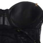 Leatherette and Chiffon Basque Bodysuit by My Secret Drawer® mysecretdrawer.com 33